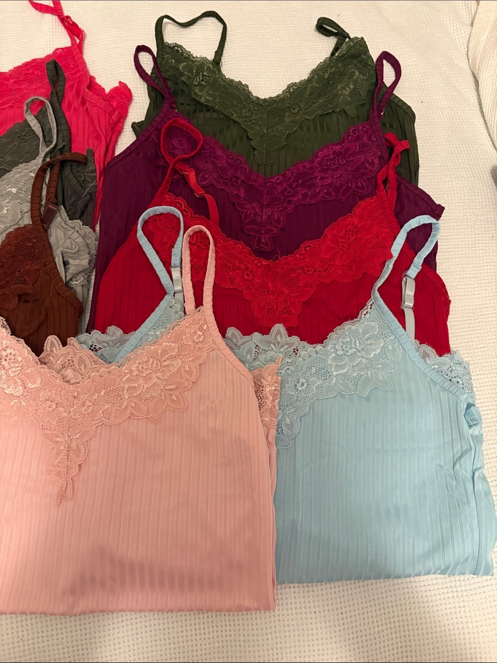 Camisoles lot of 9.  Only 2 were worn 1 time